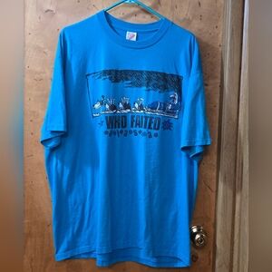 Jerzees Blue Graphic Tee - Fun Design